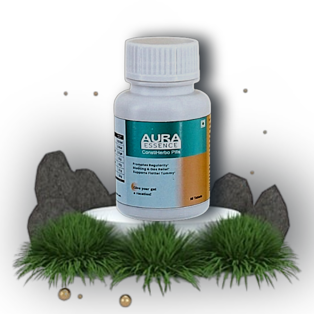 AuraEssence ConstiHerbo Pills – Ayurvedic Constipation Relief & Gut Cleanse Formula